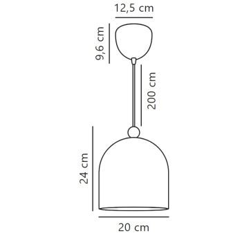 Nordlux - Hanglamp aan een koord GASTON 1xE27/40W/230V blauw/wit