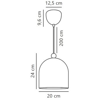 Nordlux - Hanglamp aan een koord GASTON 1xE27/40W/230V groen/wit