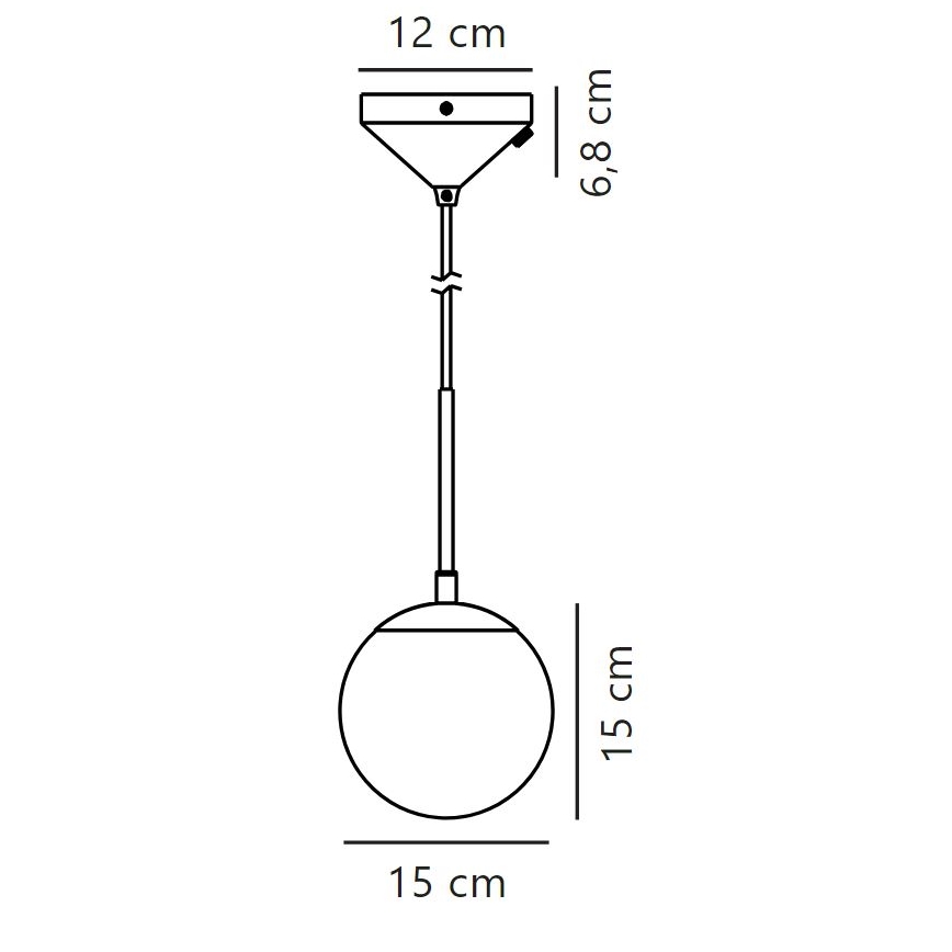 Nordlux - Hanglamp aan een koord GRANT 1xE14/15W/230V diameter 15 cm