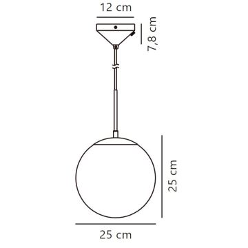 Nordlux - Hanglamp aan een koord GRANT 1xE14/25W/230V diameter 25 cm