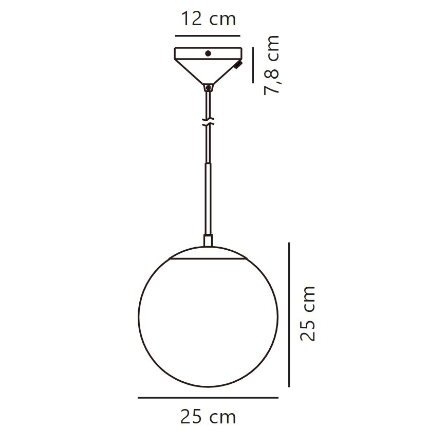 Nordlux - Hanglamp aan een koord GRANT 1xE14/25W/230V diameter 25 cm