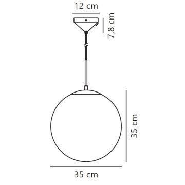 Nordlux - Hanglamp aan een koord GRANT 1xE27/25W/230V diameter 35 cm