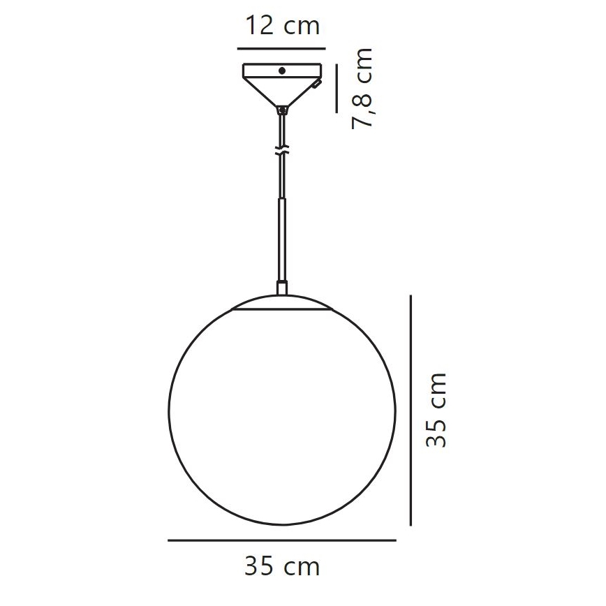 Nordlux - Hanglamp aan een koord GRANT 1xE27/25W/230V diameter 35 cm