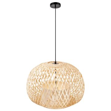 Nordlux - Hanglamp aan een koord HISOKA 1xE27/40W/230V zwart/bamboe