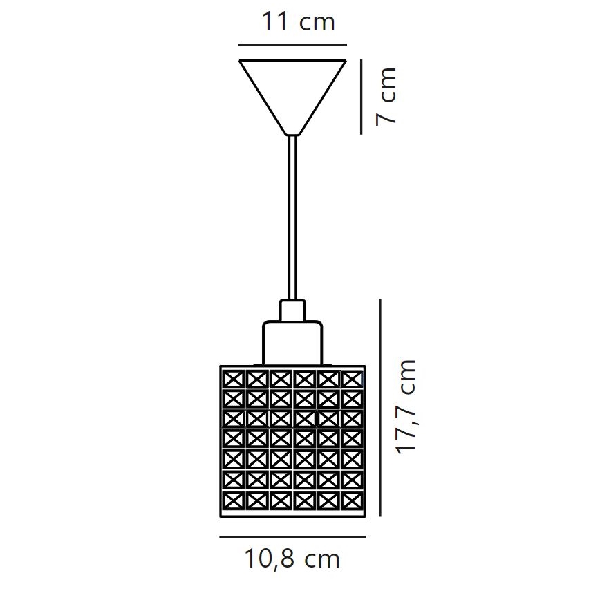 Nordlux - Hanglamp aan een koord HOLLYWOOD 1xE27/60W/230V