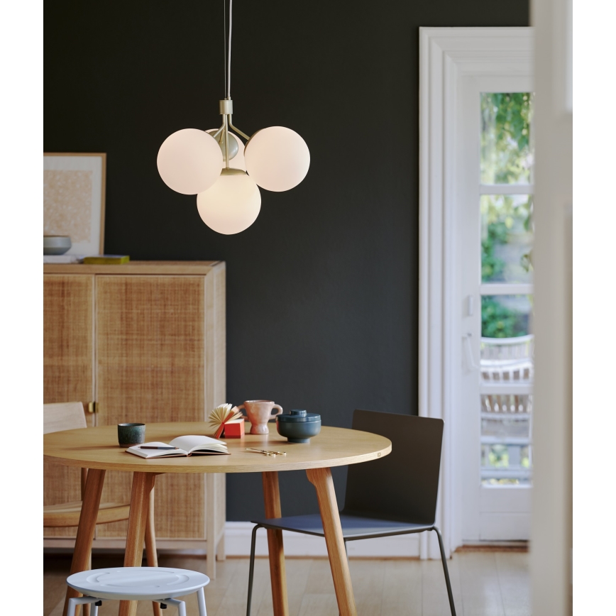 Nordlux - Hanglamp aan een koord IVONA 4xE27/28W/230V goud