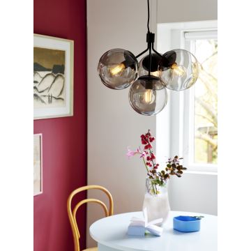 Nordlux - Hanglamp aan een koord IVONA 4xE27/28W/230V zwart