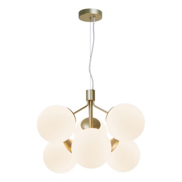 Nordlux - Hanglamp aan een koord IVONA 6xE27/28W/230V goud