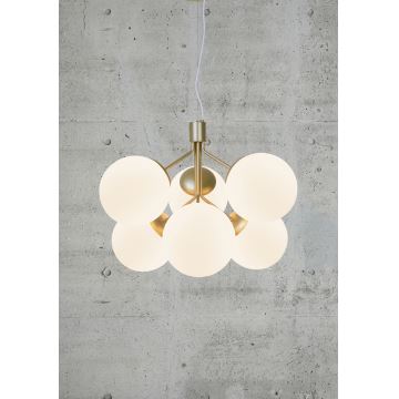 Nordlux - Hanglamp aan een koord IVONA 6xE27/28W/230V goud