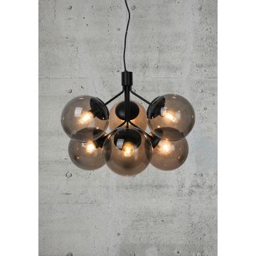 Nordlux - Hanglamp aan een koord IVONA 6xE27/28W/230V zwart