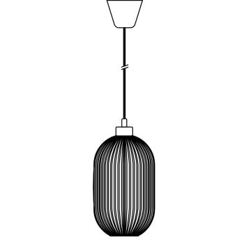 Nordlux - Hanglamp aan een koord MILFORD 1xE27/40W/230V diameter 20 cm