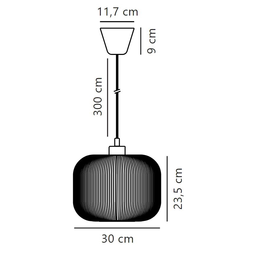 Nordlux - Hanglamp aan een koord MILFORD 1xE27/40W/230V diameter 30 cm