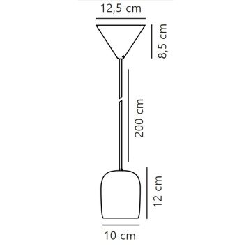 Nordlux - Hanglamp aan een koord NOTTI 1xE27/25W/230V grijs