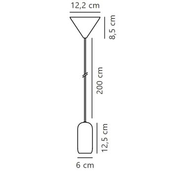 Nordlux - Hanglamp aan een koord NOTTI 1xE27/40W/230V grijs