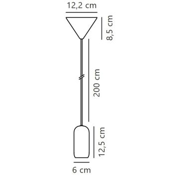 Nordlux - Hanglamp aan een koord NOTTI 1xE27/40W/230V zwart