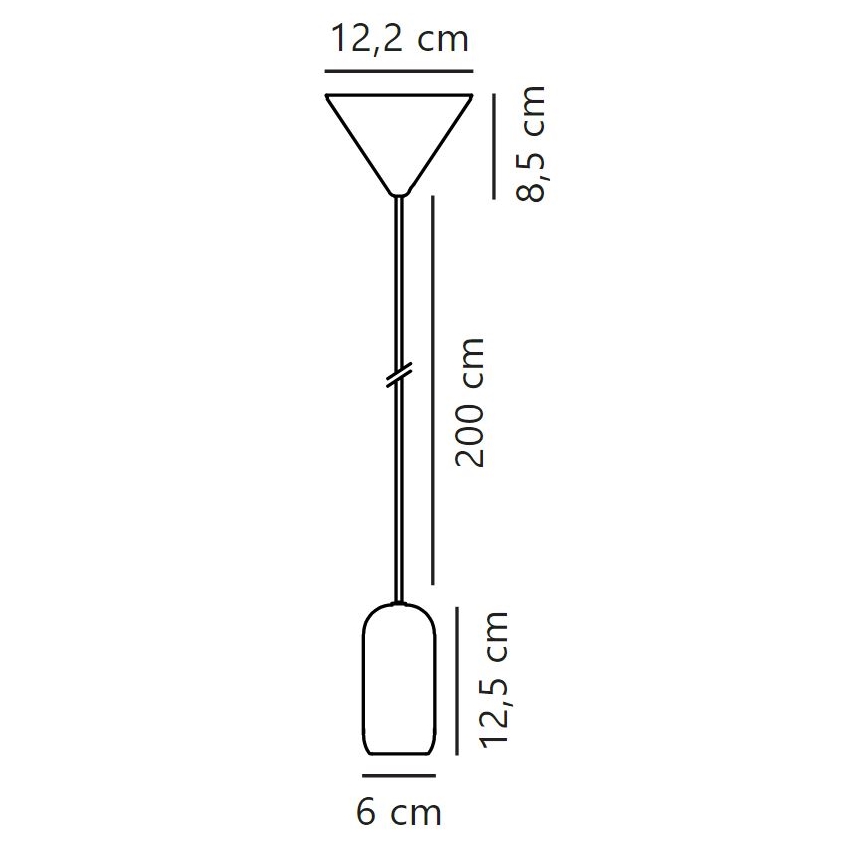 Nordlux - Hanglamp aan een koord NOTTI 1xE27/40W/230V zwart