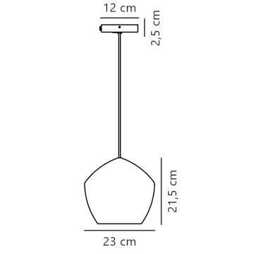 Nordlux - Hanglamp aan een koord ORBIFORM 1xE27/40W/230V zwart/grijs