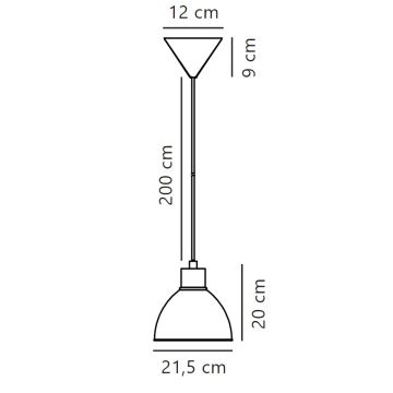 Nordlux - Hanglamp aan een koord POP 1xE27/40W/230V antraciet