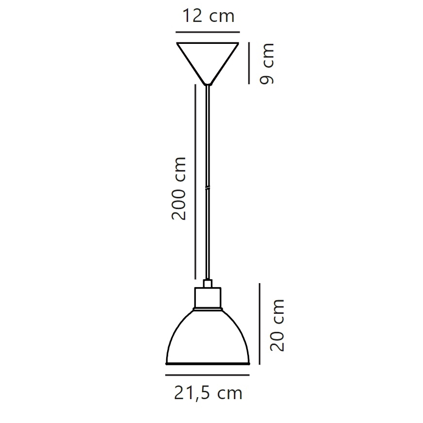 Nordlux - Hanglamp aan een koord POP 1xE27/40W/230V antraciet