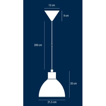 Nordlux - Hanglamp aan een koord POP 1xE27/40W/230V zwart/goud