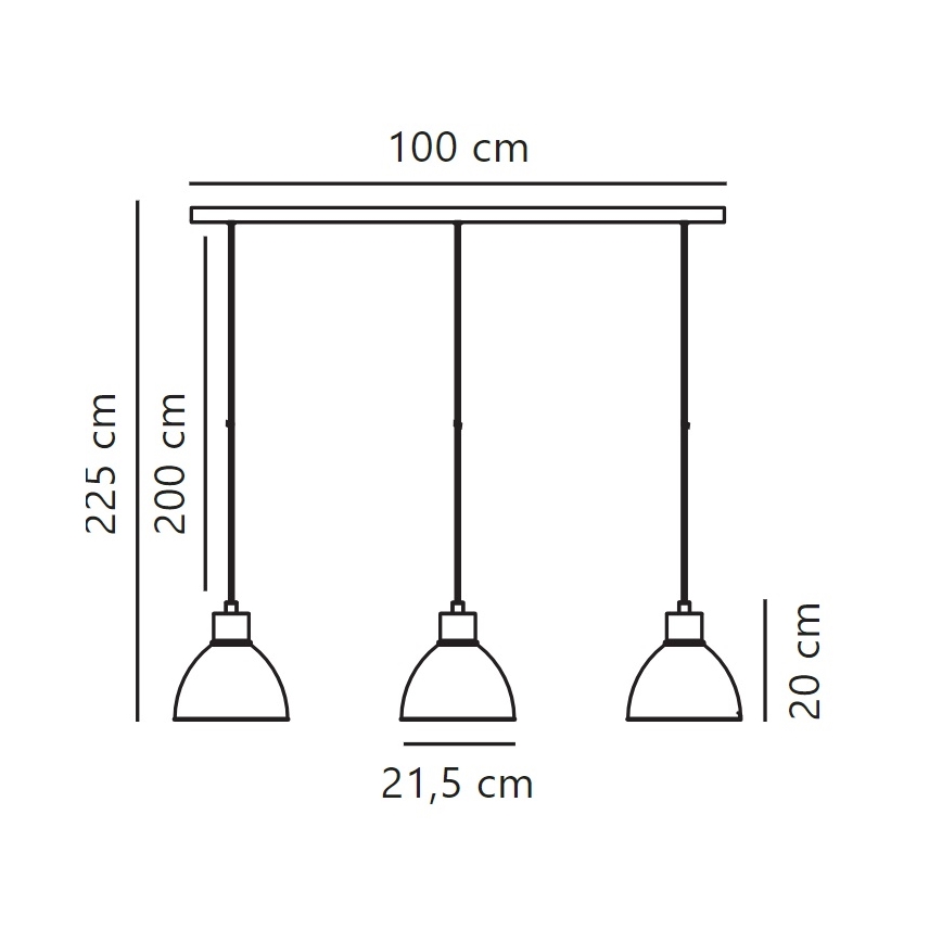 Nordlux - Hanglamp aan een koord POP 3xE27/40W/230V zwart/goud