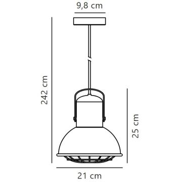 Nordlux - Hanglamp aan een koord PORTER 1xE27/60W/230V