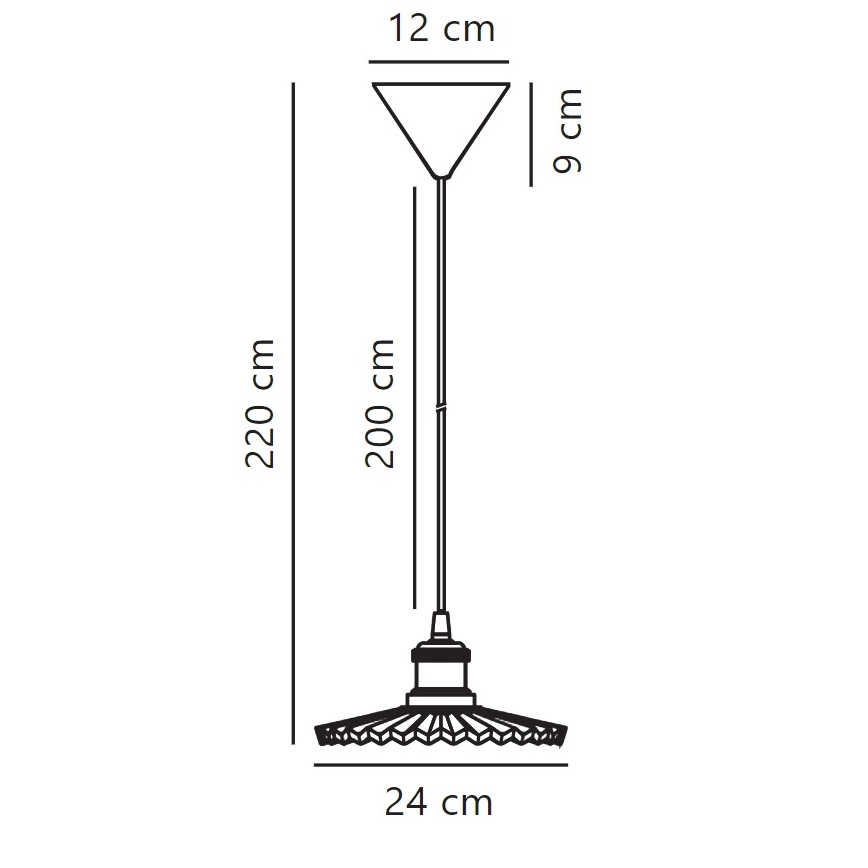 Nordlux - Hanglamp aan een koord TORINA 1xE27/40W/230V diameter 24 cm