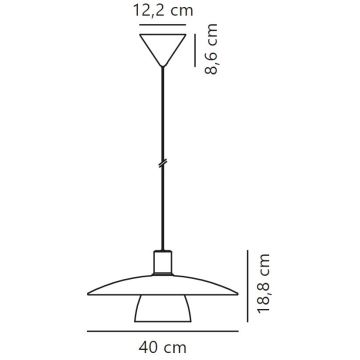 Nordlux - Hanglamp aan een koord VERONA 1xE27/40W/230V