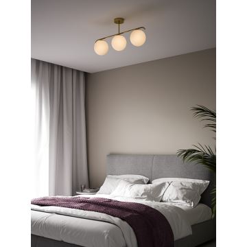 Nordlux - Hanglamp met vaste pendel GRANT 3xE14/25W/230V goud