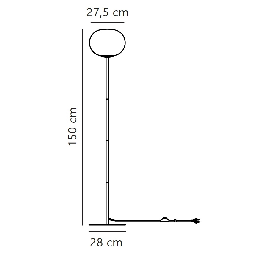 Nordlux - Lampadaire ALTON 1xE27/25W/230V doré