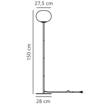 Nordlux - Lampadaire ALTON 1xE27/25W/230V noir