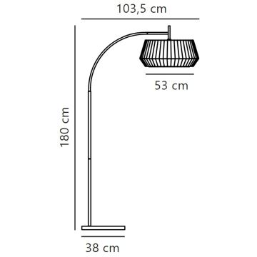 Nordlux - Lampadaire DICTE 1xE27/60W/230V noir/blanc