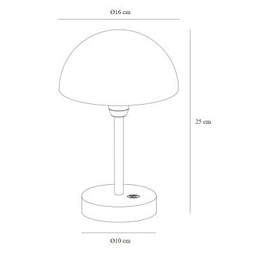 Nordlux - Lampe de table extérieure à intensité variable rechargeable ELLEN LED/2,8W/3,7V IP44 blanc