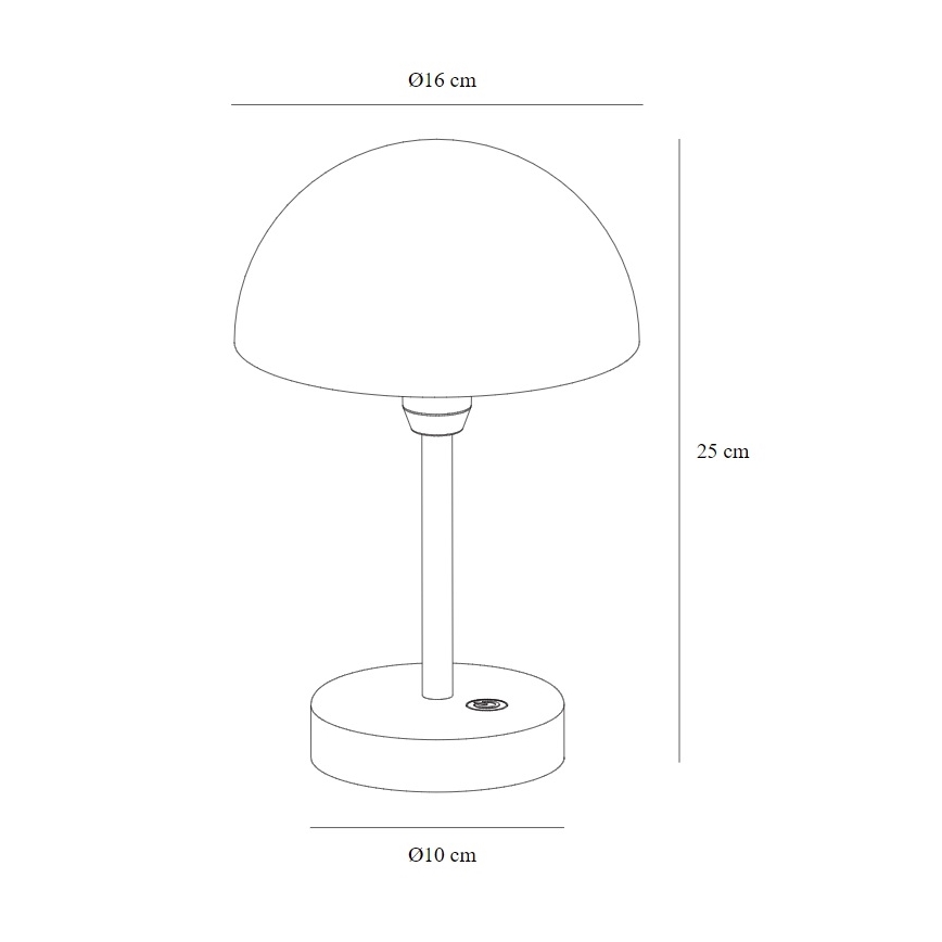 Nordlux - Lampe de table extérieure à intensité variable rechargeable ELLEN LED/2,8W/3,7V IP44 noir