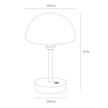 Nordlux - Lampe de table extérieure à intensité variable rechargeable ELLEN LED/2,8W/3,7V IP44 vert