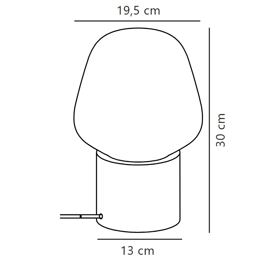 Nordlux - Lampe de table CHRISTINA 1xE27/25W/230V béton/gris