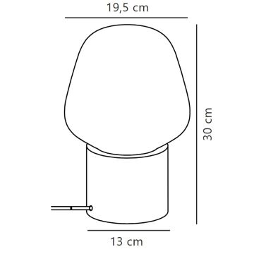 Nordlux - Lampe de table CHRISTINA 1xE27/25W/230V béton/noir