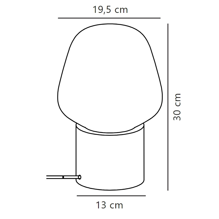 Nordlux - Lampe de table CHRISTINA 1xE27/25W/230V béton/noir