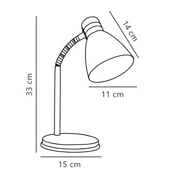 Nordlux - Lampe de table CYCLONE 1xE14/15W/230V noir