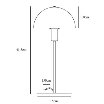 Nordlux - Lampe de table ELLEN 1xE14/40W/230V doré/blanc