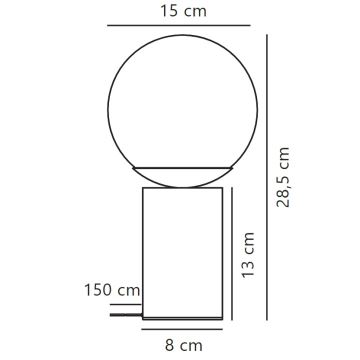 Nordlux - Lampe de table LILLY 1xE14/25W/230V marbre/marron