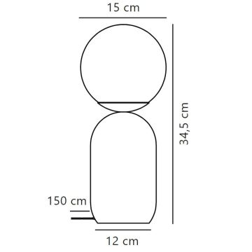 Nordlux - Lampe de table NOTTI 1xE14/25W/230V gris