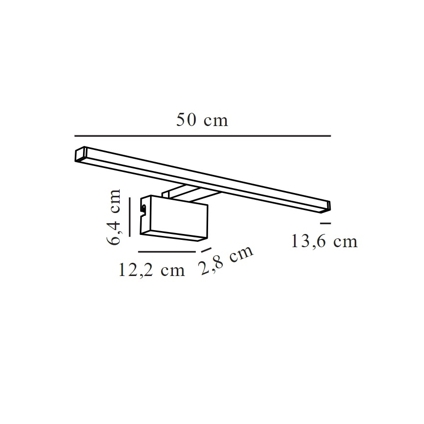 Nordlux - LED Badkamer spiegelverlichting MARLEE LED/8,9W/230V IP44 3000K 50 cm glanzend chroom