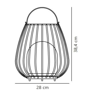 Nordlux - LED Dimbaar buitenshuis portable lamp JIM TO-GO LED/3W/3,7V IP54 zwart