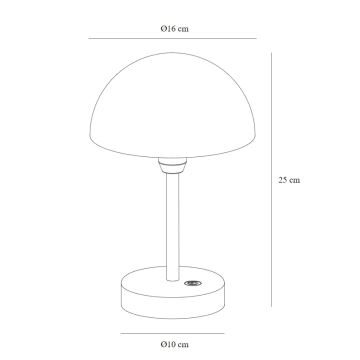 Nordlux - LED Dimbaar rechargeable buitenshuis tafellamp ELLEN LED/2,8W/3,7V IP44 beige