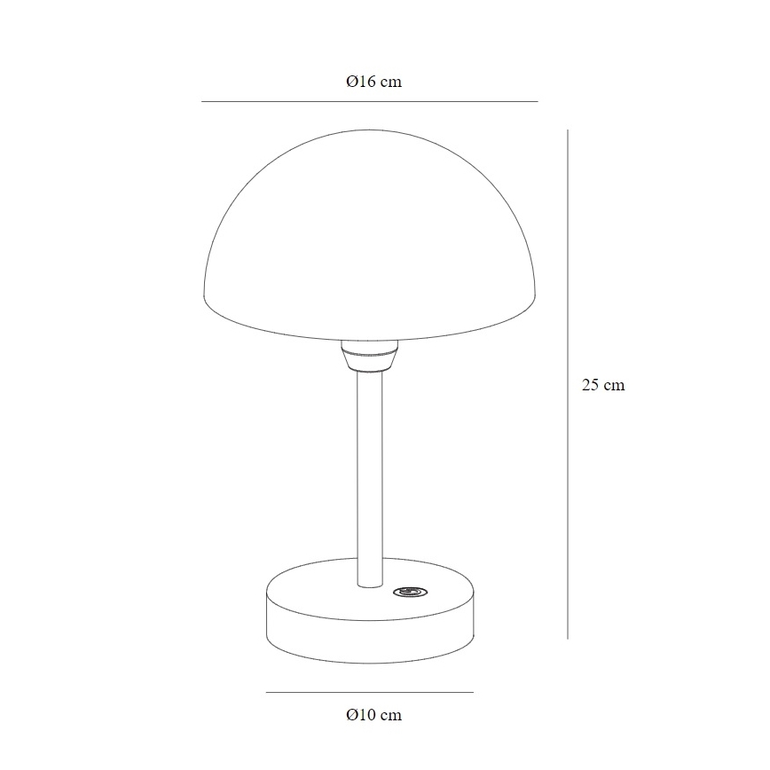 Nordlux - LED Dimbaar rechargeable buitenshuis tafellamp ELLEN LED/2,8W/3,7V IP44 beige