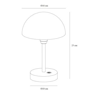 Nordlux - LED Dimbaar rechargeable buitenshuis tafellamp ELLEN LED/2,8W/3,7V IP44 zwart