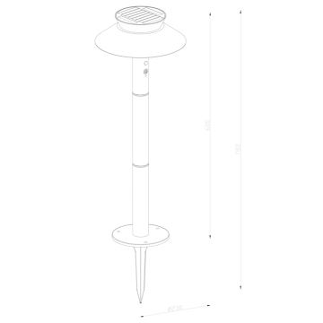 Nordlux - LED Solar lamp met sensor JUSTINA LED/5W/3,7V IP44