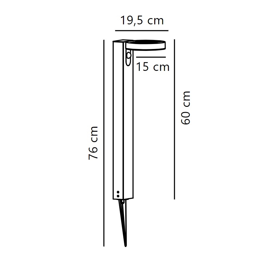 Nordlux - LED Solar lamp met sensor RICA LED/5W/3,7V IP44