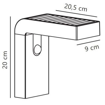 Nordlux - LED Solar wandlamp met sensor ALYA LED/5W/3,7V IP44